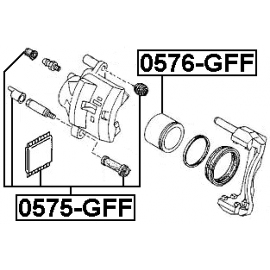 0575-GFF - Repair Kit, brake caliper 