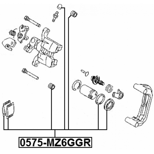 0575-MZ6GGR - Repair Kit, brake caliper 