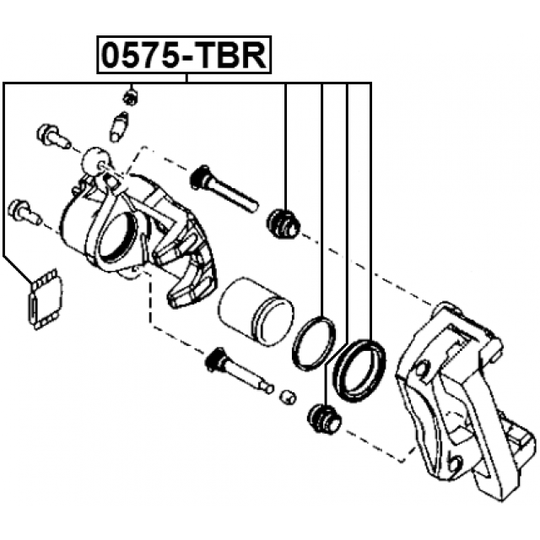 0575-TBR - Remondikomplekt, Pidurisadul 