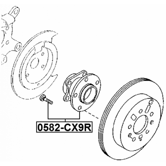 0582-CX9R - Hjulnav 