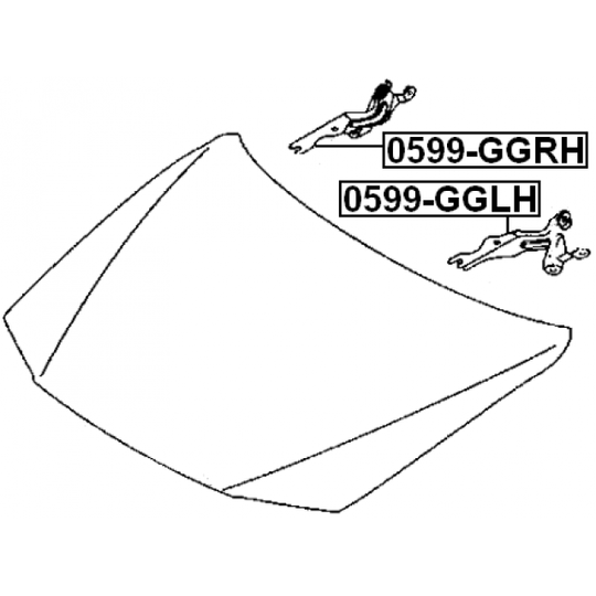 0599-GGLH - Mounting Kit, bonnet 