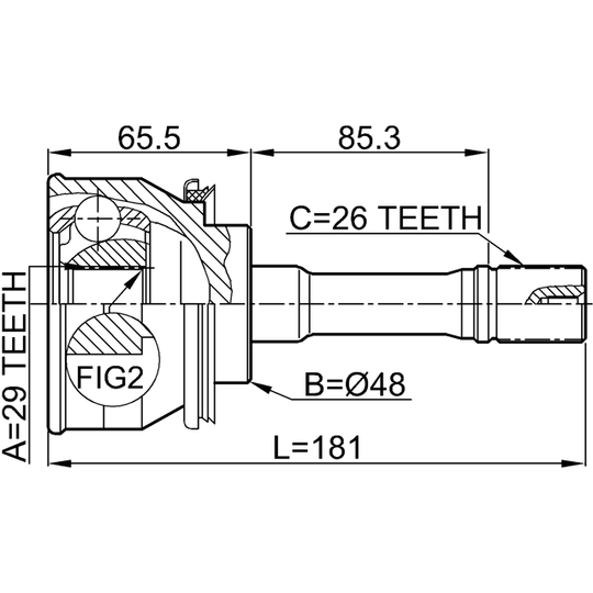 0710-GVSQ - Joint Kit, drive shaft 