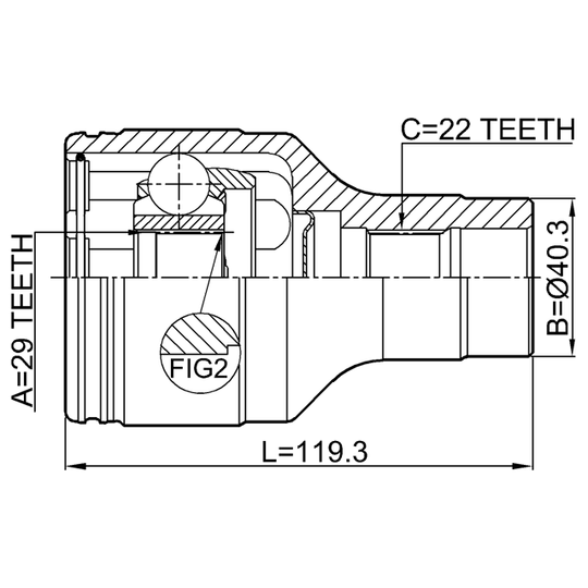 0711-IGN29RH - Joint Kit, drive shaft 