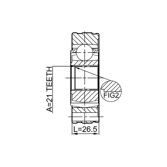 0711-JB416SHA - Joint, propshaft 