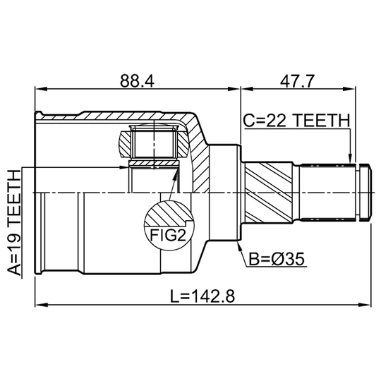 0711-RG413LH - Joint Kit, drive shaft 