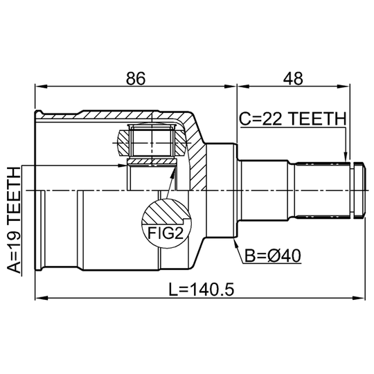 0711-RG413RH - Joint Kit, drive shaft 