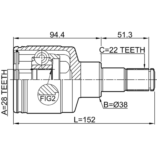 0711-RM415LH - Joint Kit, drive shaft 