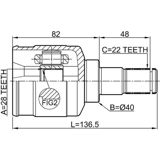 0711-RS413RH - Joint Kit, drive shaft 