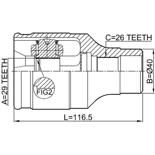 0711-SX4FRH - Joint Kit, drive shaft 