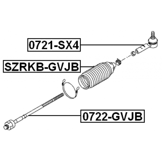 0722-GVJB - Tie Rod Axle Joint 