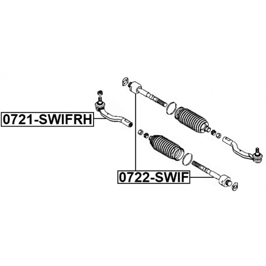 0722-SWIF - Tie Rod Axle Joint 