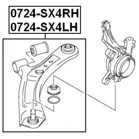 0724-SX4LH - Track Control Arm 