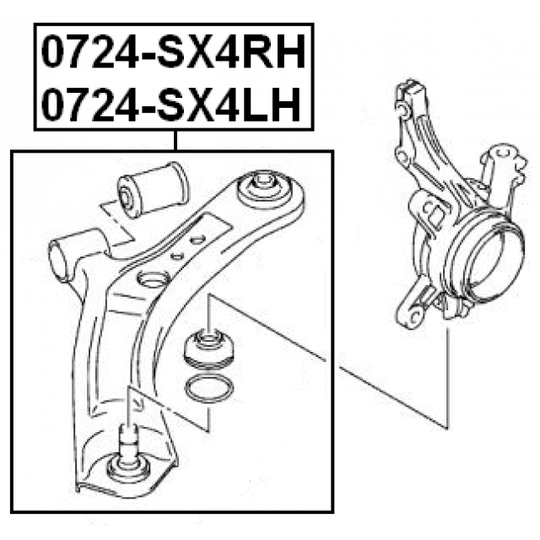 0724-SX4RH - Track Control Arm 