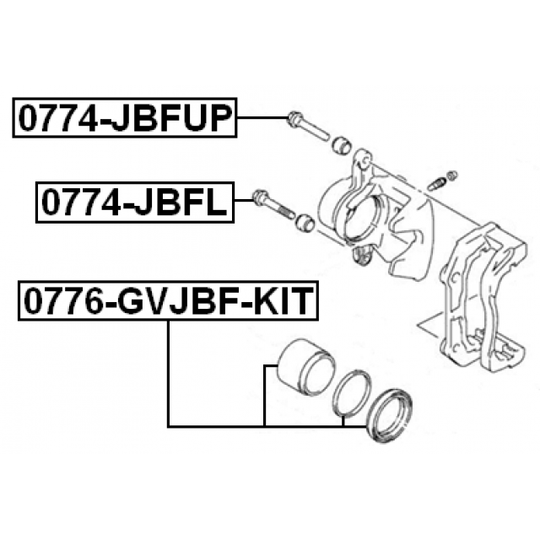 0774-JBFL - Ohjaustappi, jarrusatula 