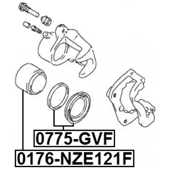 0775-GVF - Remondikomplekt, Pidurisadul 