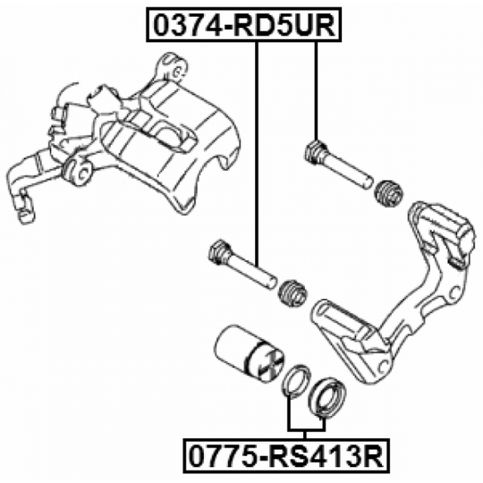 0775-RS413R - Reparationssats, bromsok 
