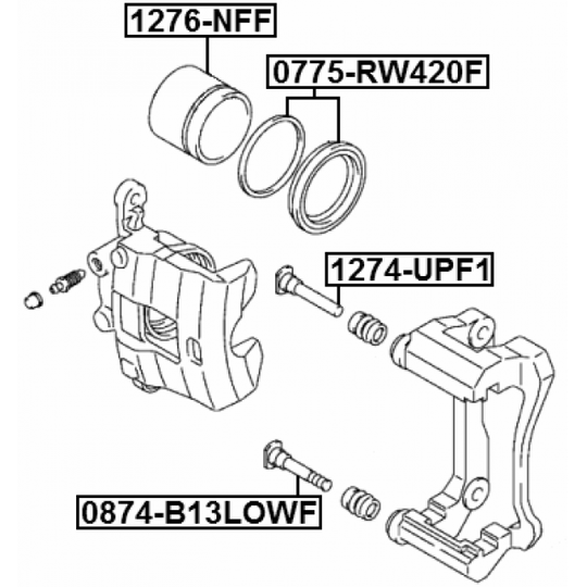 0775-RW420F - Repair Kit, brake caliper 