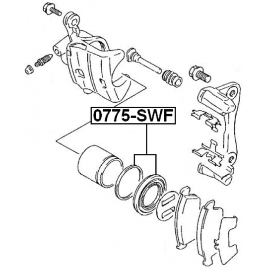 0775-SWF - Reparationssats, bromsok 