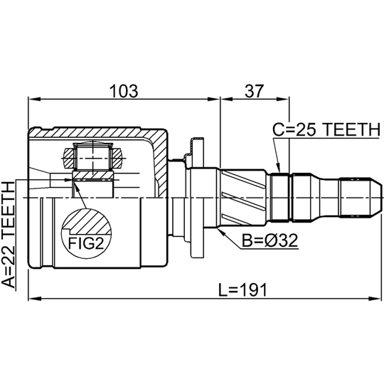 0811-B12R - Joint Kit, drive shaft 