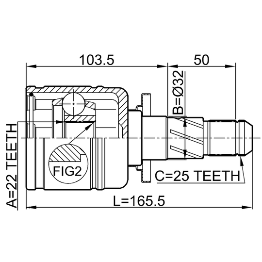 0811-B9R - Joint Kit, drive shaft 