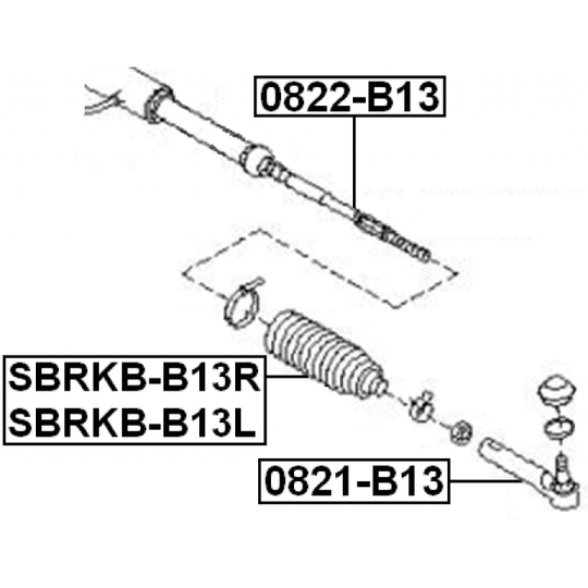 0822-B13 - Tie Rod Axle Joint 