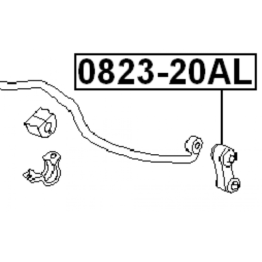 0823-20AL - Länk, krängningshämmare 