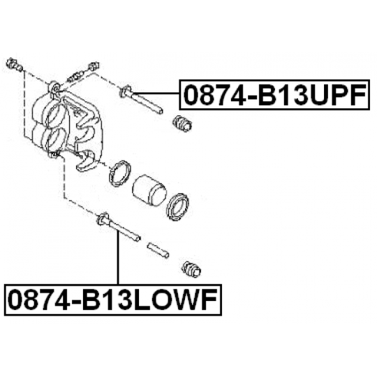 0874-B13LOWF - Guide Bolt, brake caliper 