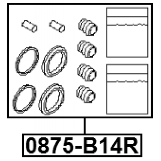 0875-B14R - Repair Kit, brake caliper 