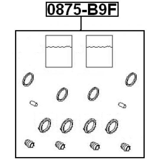 0875-B9F - Repair Kit, brake caliper 