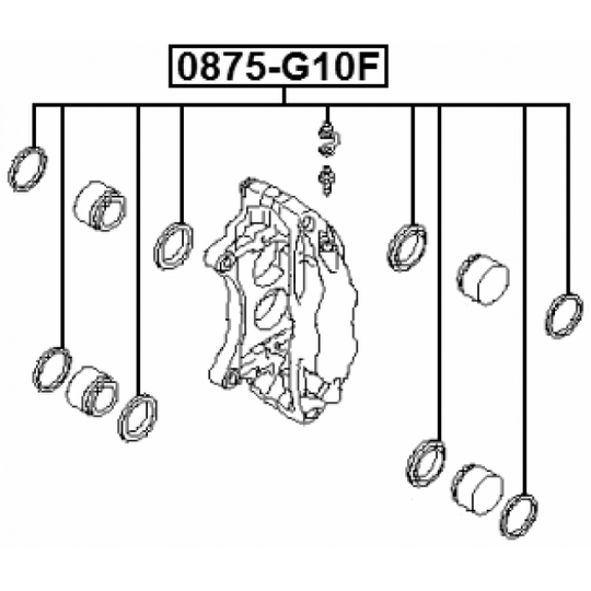 0875-G10F - Repair Kit, brake caliper 