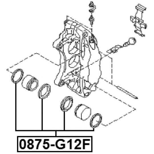 0875-G12F - Repair Kit, brake caliper 