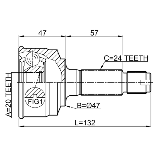 0910-025 - Joint Kit, drive shaft 