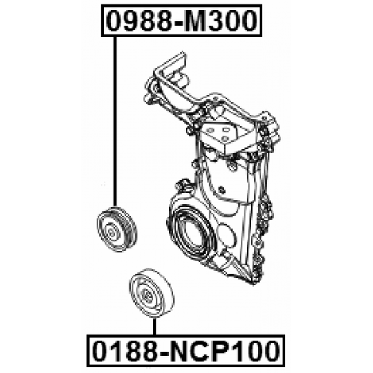 0988-M300 - Deflection/Guide Pulley, v-ribbed belt 