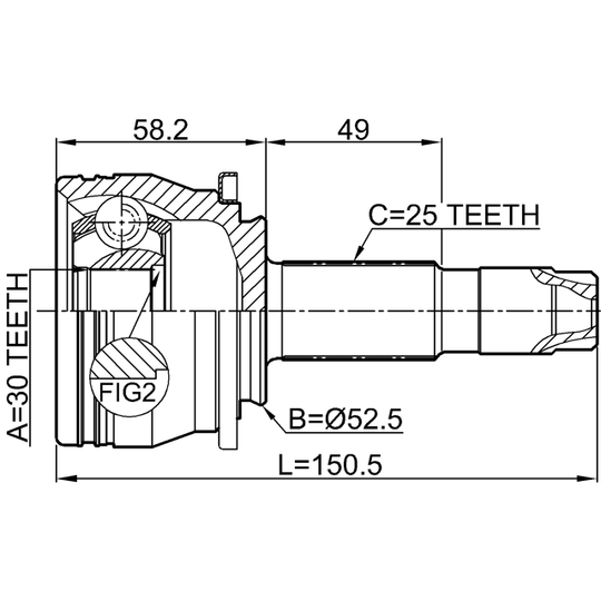 1010-T300 - Ledsats, drivaxel 