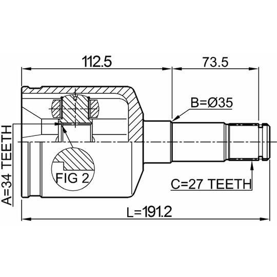 1011-CAPLH - Joint Kit, drive shaft 