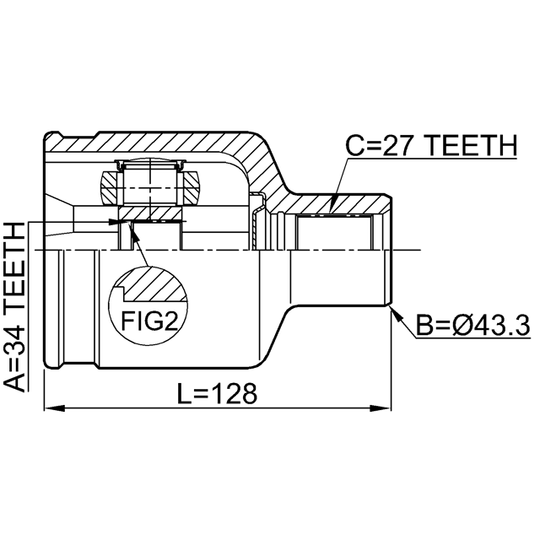 1011-CAPRH - Joint Kit, drive shaft 