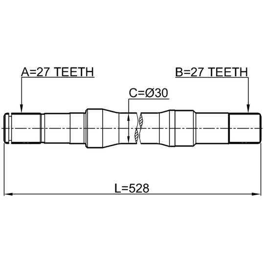 1012-C100RH - Drive Shaft 