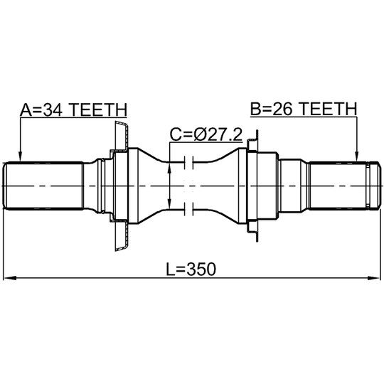 1012-V200ATRH - Drivaxel 