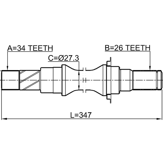 1012-V200MTRH - Vetoakseli 