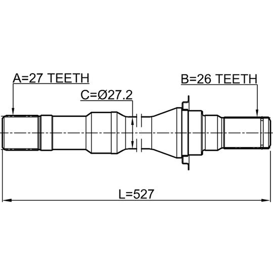 1012-V250ATRH - Drive Shaft 