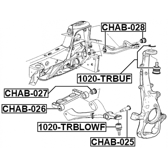 1020-TRBLOWF - Ball Joint 