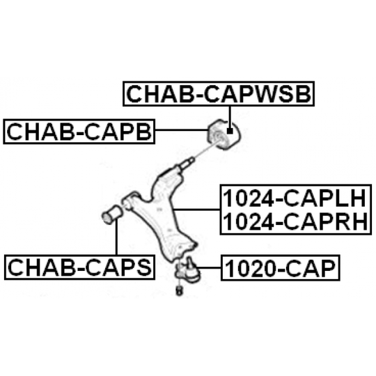 1024-CAPLH - Track Control Arm 