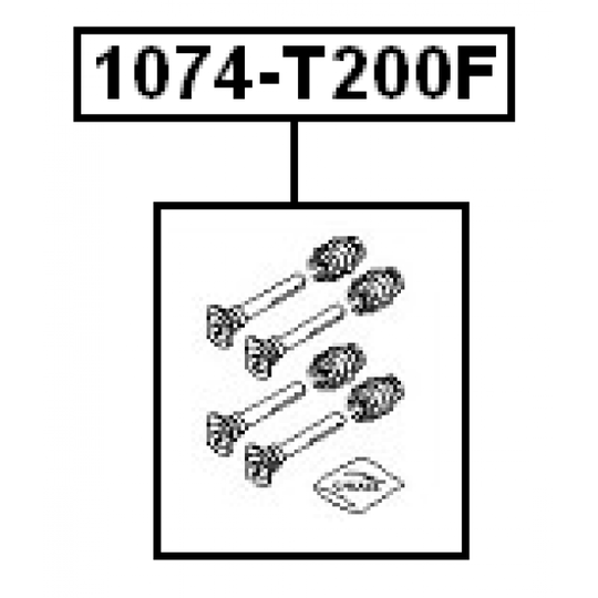 1074-T200F - Ohjaustappi, jarrusatula 