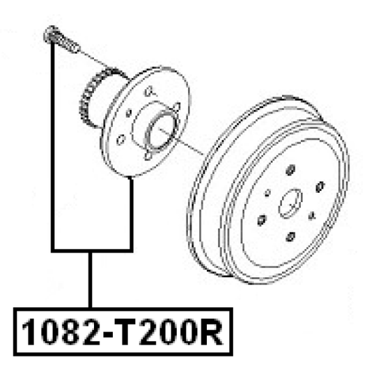 1082-T200R - Pyörän napa 