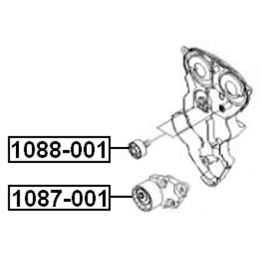 1088-001 - Deflection/Guide Pulley, v-ribbed belt 