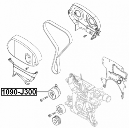 1090-J300 - Tensioner, timing belt 