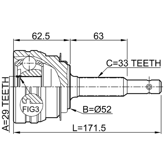 1110-ESP - Joint Kit, drive shaft 
