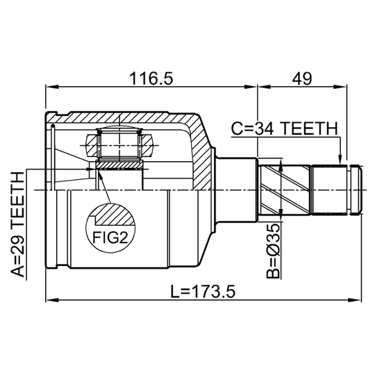 1111-ESP - Joint Kit, drive shaft 