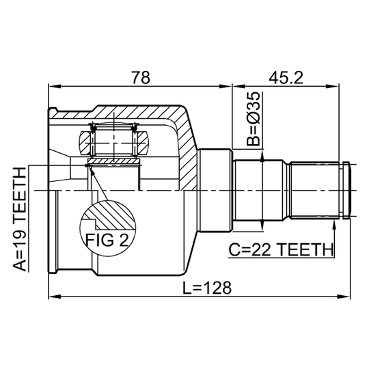 1111-SPA - Joint Kit, drive shaft 