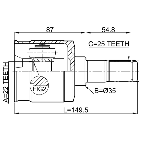 1211-CM10R - Joint Kit, drive shaft 